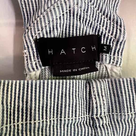 HATCH The Railroad Stripe Overalls Maternity Pregnancy Utility Jeans Size M - Picture 8 of 11